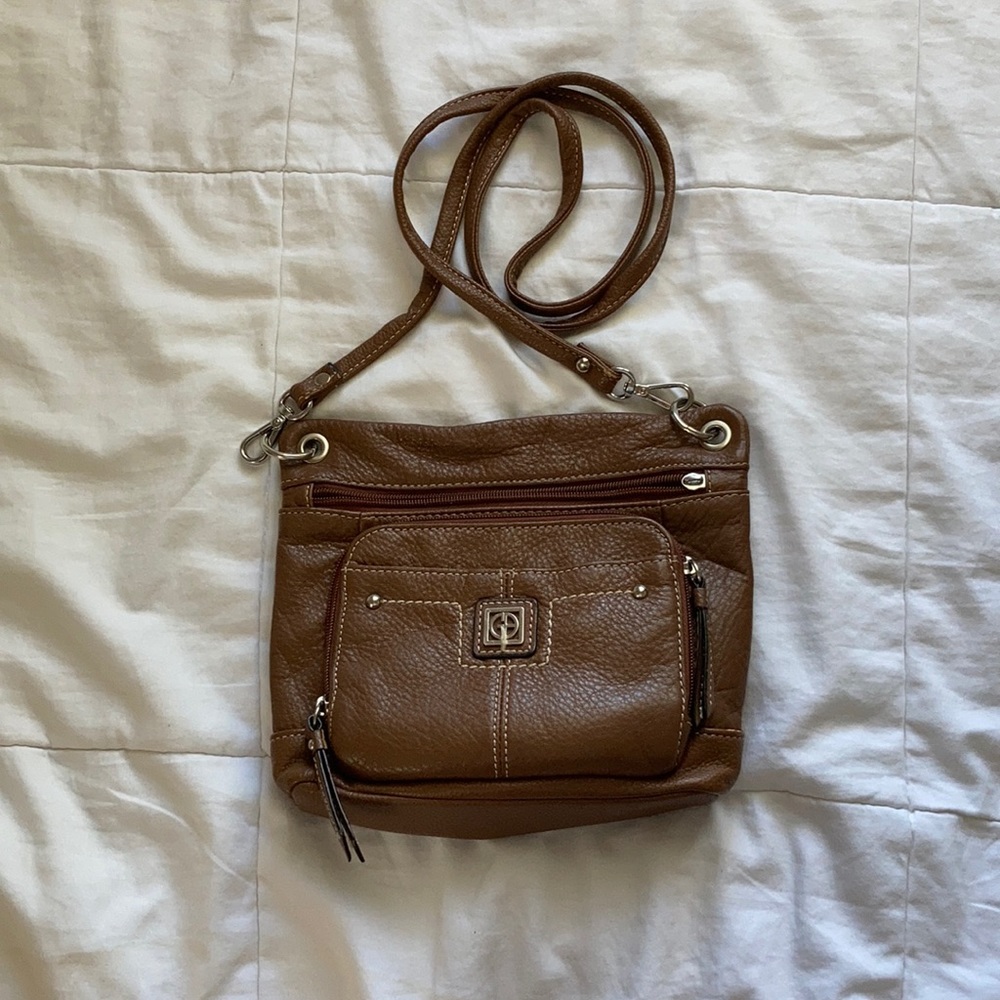 Leather cross body purse